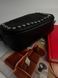 Незвичайна жіноча чорна шкіряна сумка Декорована металевими кнопками Ремінець ланцюжок SO-22333 фото 8